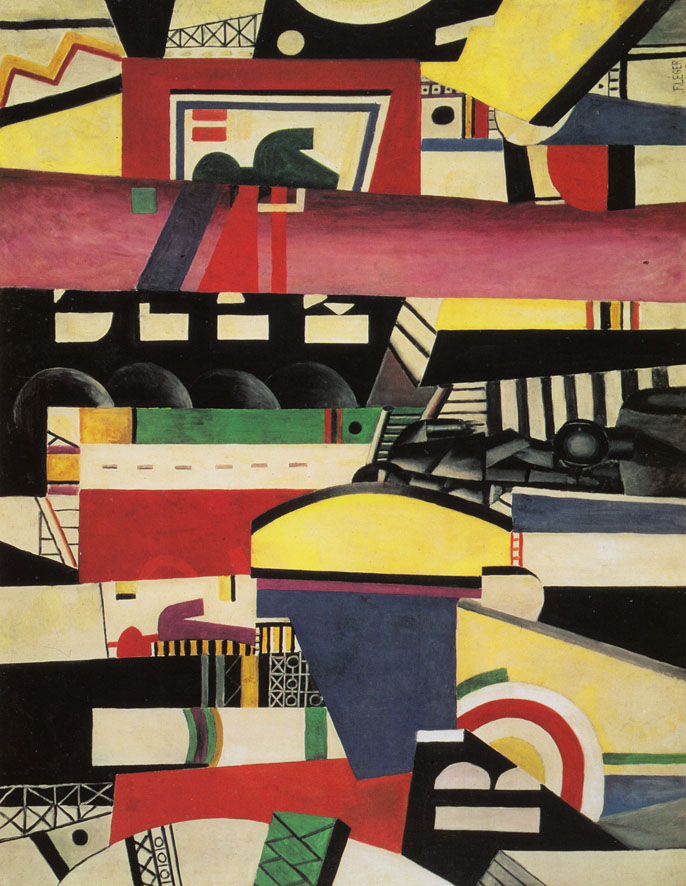 The City Fernand Leger Cubist Print In 11 X 14 Inch Mount Ready To