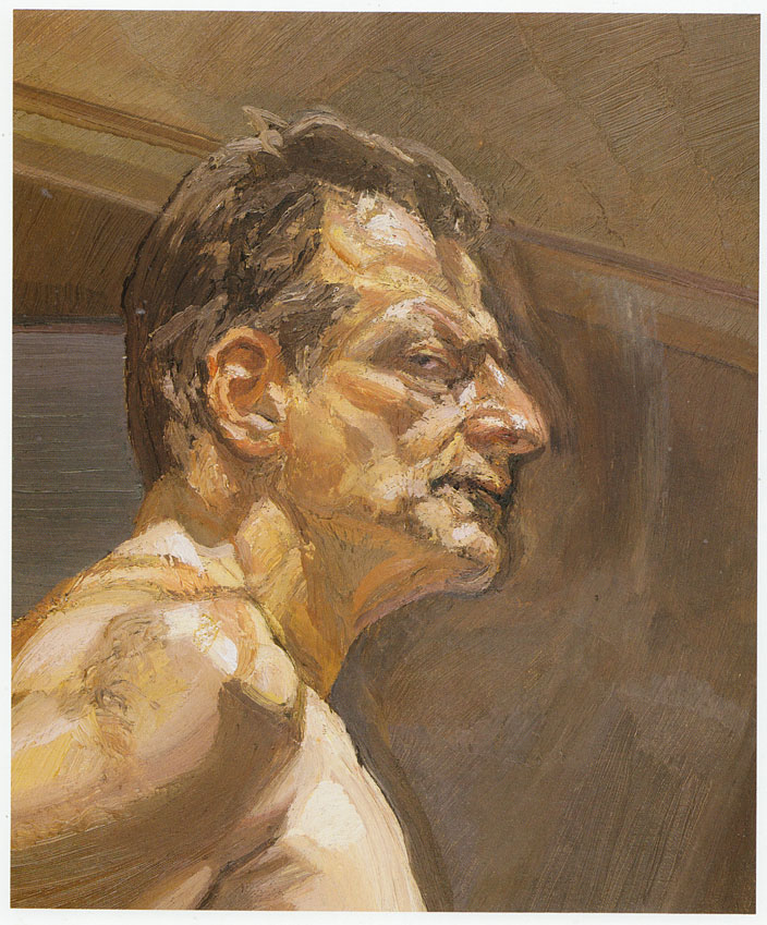 Reflection Profile self portrait Lucian Freud print in 11